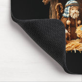 Nativity Scene Faux Yarn Crochet Jesus Christmas R Mousepad (Ecke)