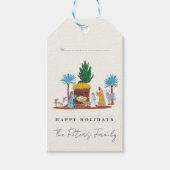 Nativity Scene Hand drawn Christmas Geschenkanhänger (Vorderseite)