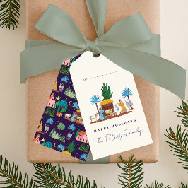 Nativity Scene Hand drawn Christmas Geschenkanhänger