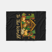 Nativity Scene Joy To The World – Christmas Faith Fleecedecke (Vorderseite (Horizontal))