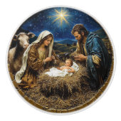 Nativity Scene Keramikknauf (Vorderseite)