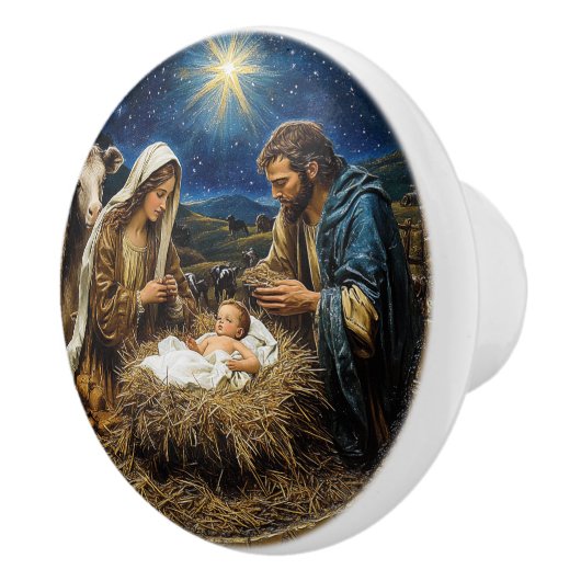 Nativity Scene Keramikknauf (Rechts)