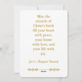 Nativity Scene Religious Christmas Feiertagskarte (Rückseite)