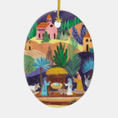 Nativity Scene Religious Family Photo Christmas Keramik Ornament (Vorne)