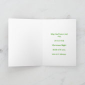 Nativity Scene Retro Christmas Card Feiertagskarte (Innenseite)