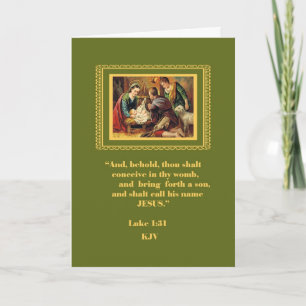 Nativity Scene Retro Christmas Card Feiertagskarte