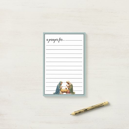 Nativity Scene War Room Prayer Post-it Klebezettel (Auf Schreibtisch)