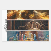 Nativity Scene Wrapping Paper Decoupage Handsaw  Geschenkpapier Set (Vorderseite 3)