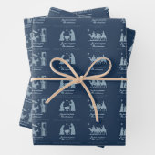 Nativity Scene Wrapping Paper Flat Sheet Set of 3 Geschenkpapier Set (Beispiel)