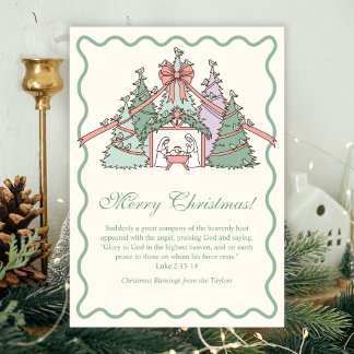 Nativity & Scripture Christian Merry Christmas Feiertagskarte