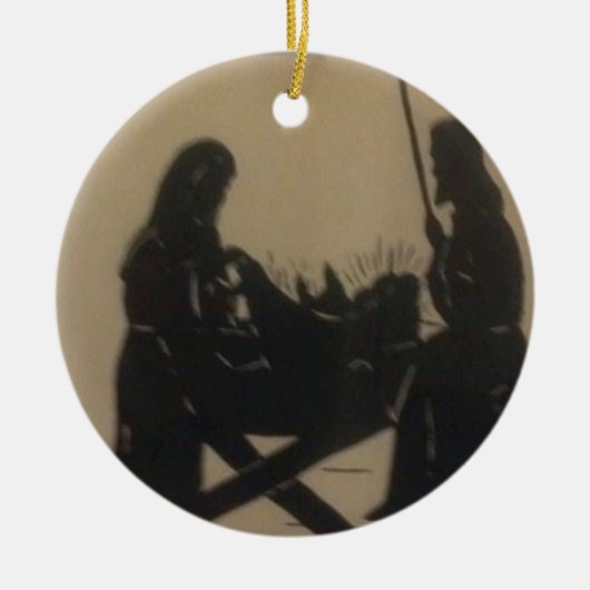 NATIVITY SILHOUETE CHRISTMAS ORNAMENT" KERAMIK ORG KERAMIK ORNAMENT (Vorne)