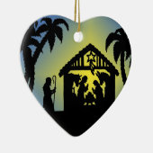 Nativity-Silhouette-Freude zur Welt Keramik Ornament (Rechts)