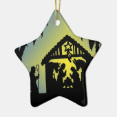 Nativity-Silhouette-Freude zur Welt Keramikornament (Links)
