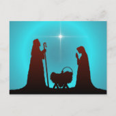 NATIVITY SILHOUETTE & STAR by SHARON SHARPE Postkarte (Vorderseite)