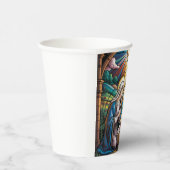 Nativity Stained Glass Art – Holy Family Christmas Pappbecher (Rechts)