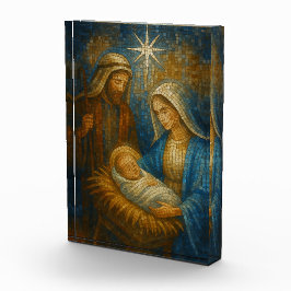 Nativity Stained Glass Mosaic | Holy Family  Fotoblock