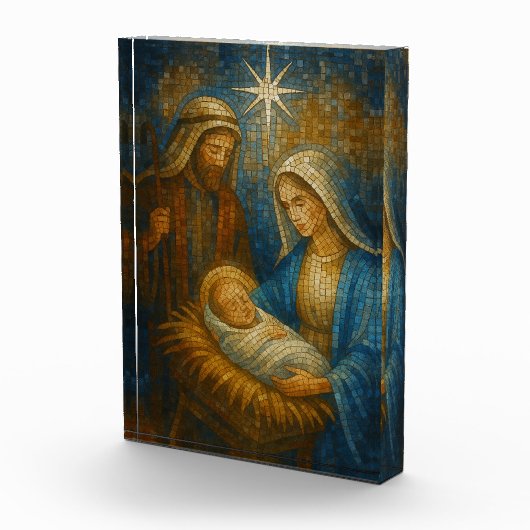 Nativity Stained Glass Mosaic | Holy Family Fotoblock (Rechts)