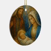 Nativity Stained Glass Mosaic | Holy Family Keramik Ornament (Rechts)