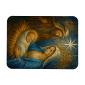 Nativity Stained Glass Mosaic | Holy Family  Magnet (Horizontal)