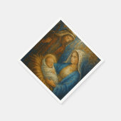 Nativity Stained Glass Mosaic | Holy Family Serviette (Ecke)