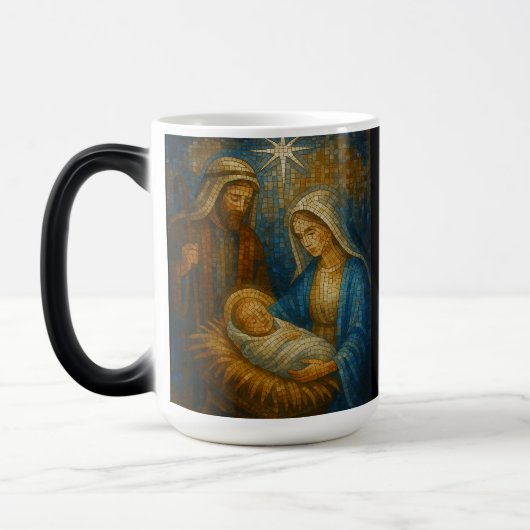 Nativity Stained Glass Mosaic | Holy Family Verwandlungstasse (Links)