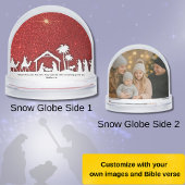 Nativity Star Christmas Bible Verse Schneekugeln