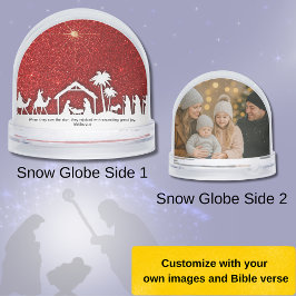Nativity Star Christmas Bible Verse Schneekugeln