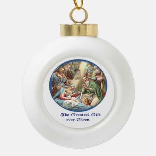 NAtivity szene Snowflake Gerahmte Ornament (Vorderseite)