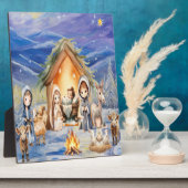 Nativity Tabletop Easel Fotoplatte (Seite)