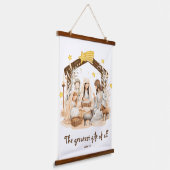Nativity "The greatest gift of all"Religious Wandteppich Mit Holzrahmen (Gewinkelt)