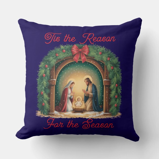 Nativity Throw Pillow Kissen (Vorderseite)