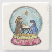 Nativity-Untersetzer Steinuntersetzer (Vorderseite)