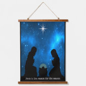 Nativity Wandteppich Mit Holzrahmen (Vorderseite)