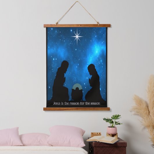 Nativity Wandteppich Mit Holzrahmen (Schlafzimmer)