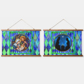 Nativity wandteppich mit holzrahmen (Doppelt)