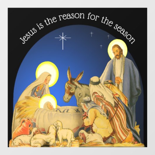 Nativity Window Cling Fensteraufkleber (Blatt)