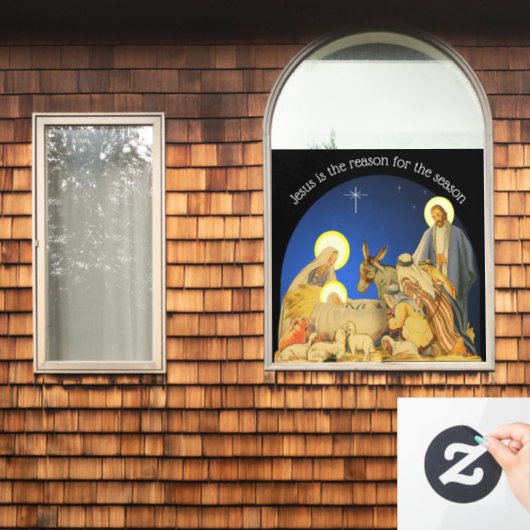 Nativity Window Cling Fensteraufkleber (Fenster Zuhause)