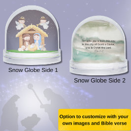 Nativity with Luke 2:11 Bible Verse Schneekugeln