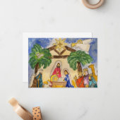 NativityFlat Note Card Mitteilungskarte (Vorderseite/Rückseite Beispiel)