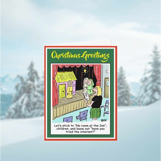 Nativplay Cartoon für eine Weihnachtskarte Feiertagskarte