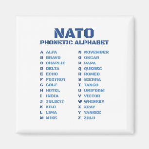 NATO-Buchstabenalphabet ICAO Magnet