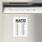 NATO-Buchstabenalphabet-Tabelle Magnet (In Situ (Geschirrspüler))