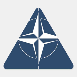 NATO Flag Dreieckiger Aufkleber