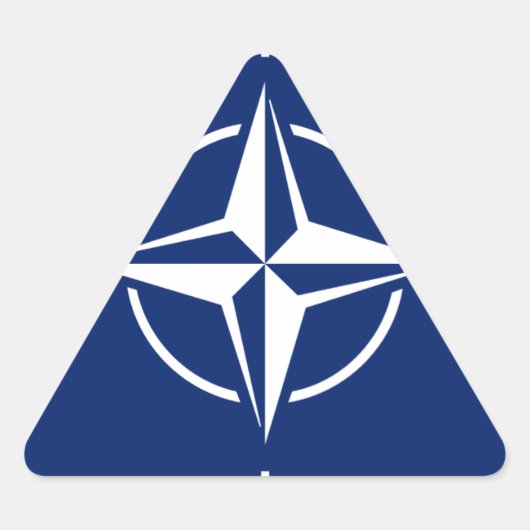 NATO Flag Dreieckiger Aufkleber (Vorderseite)