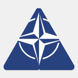 NATO Flag Dreieckiger Aufkleber
