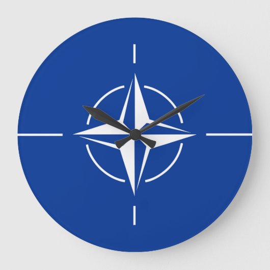 nato flag North Atlantic Treaty Organization Allia Große Wanduhr (Vorderseite)