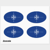 NATO Flag Ovaler Aufkleber (Blatt)