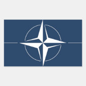 NATO Flag Rechteckiger Aufkleber (Vorderseite)