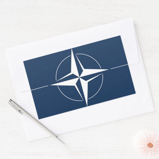 NATO Flag Rechteckiger Aufkleber (Umschlag)