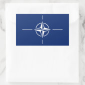 NATO Flag Rechteckiger Aufkleber (Tasche)